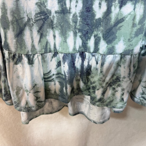 Style & Co Women's 4X Blouse Top Lantern Sleeves Peplum Tie Dye Flared- Plaid - Picture 12 of 12